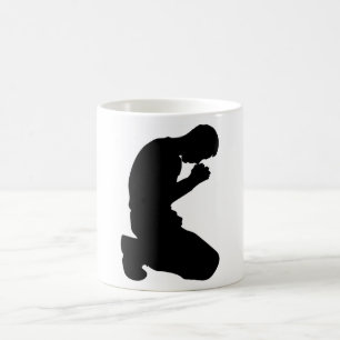 MAN KNEELING IN PRAYER COFFEE MUG