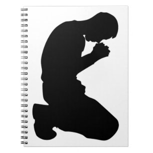 MAN KNEELING IN PRAYER NOTEBOOK