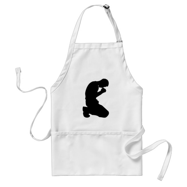 MAN KNEELING IN PRAYER STANDARD APRON (Front)