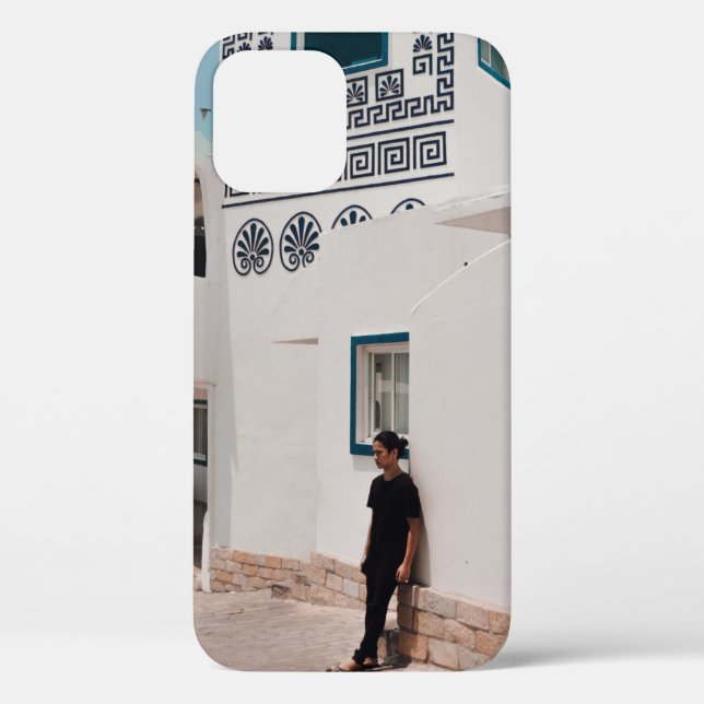 Man lean on concrete house Case-Mate iPhone case (Back)