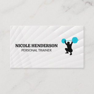Man Lifting Weights Fitness Business Card