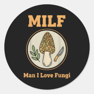 Man love fungi national mushroom earth foraging classic round sticker