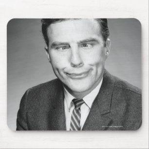 Man Making Face Mouse Pad
