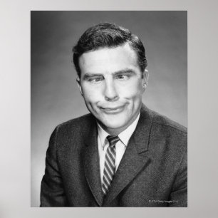 Man Making Face Poster