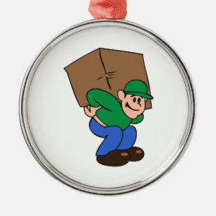 MAN MOVING METAL ORNAMENT