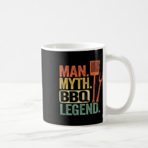 Man Myth Bbq Legend Barbecue Grilling Dad Grillfat Coffee Mug