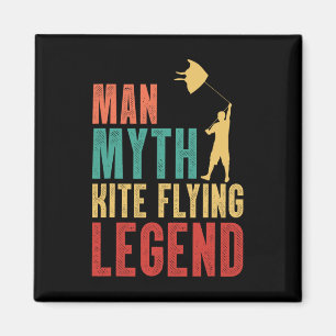 Man Myth Kite Flying Legend Kite Climbing Stunt Ki Magnet