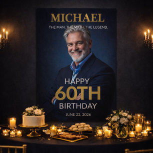 Man Myth Legend 60th Birthday Banner