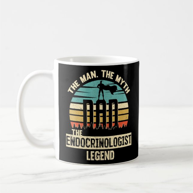 Man Myth Legend Dad Endocrinologist Coffee Mug (Left)
