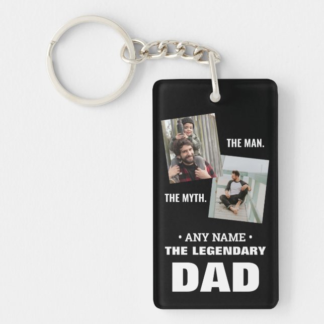 Man Myth Legend Dad Personalised Father's Day Key Ring (Front)