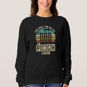 Man Myth Legend Dad Picigin Amazing Player Pullove Sweatshirt