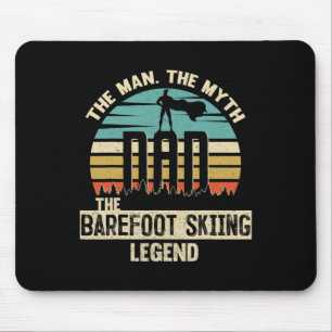 Man Myth Legend Dad Refoot Skiing Mouse Pad