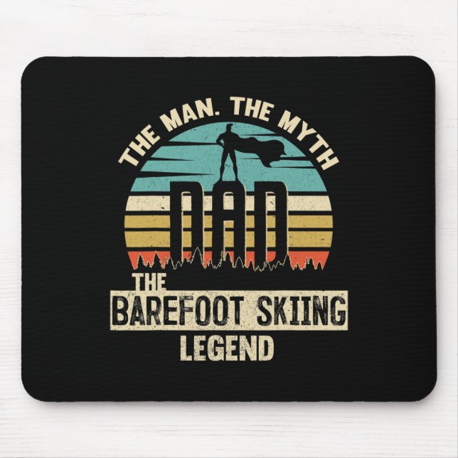 Man Myth Legend Dad Refoot Skiing  Mouse Pad (Front)
