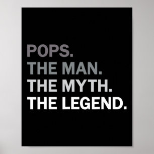 Man Myth Legend Grandpa Fathers Day Birthday Chris Poster