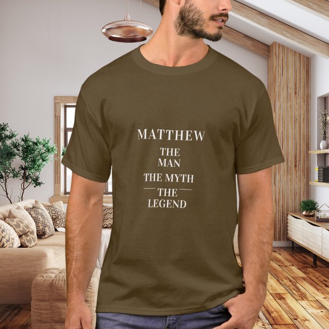 Man myth legend name brown T-Shirt (Creator Uploaded)
