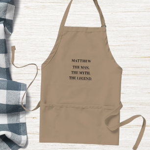 Man myth legend name fun standard apron