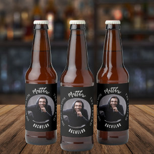Man myth legend photo bachelor party beer bottle label