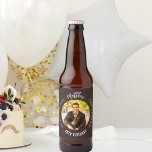 Man myth legend photo brown birthday party beer bottle label<br><div class="desc">A trendy bistre,  brown background.   Text: The Man,  The Myth,  The Legend. Personalise and add his name,  age and photo.</div>