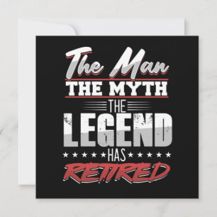 Man Myth Legend Retired Retirement Grandpa Gift Invitation