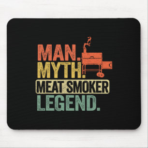 Man Myth Meat Smoker Legend Dad Grillfather Bbq Me Mouse Pad
