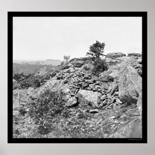 Man near the Gettysburg, PA Breastworks 1863 Poster