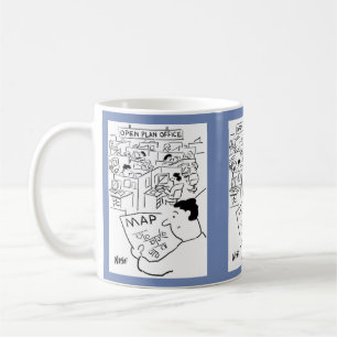 Man Needs a Map for an Open Plan Office Coffee Mug