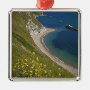 Man o War Bay, Jurassic Coast, Lulworth, Dorset, Metal Ornament