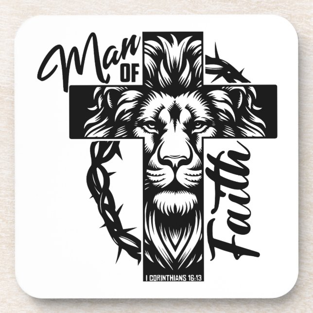 Man of Faith Coaster Set [6 per set] (Front)
