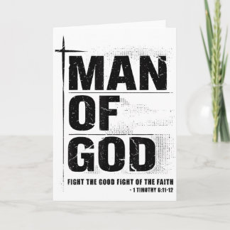 Man Of God Christian Dad Bible Verse Timothy 6 11 Card