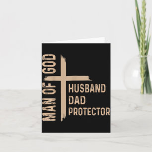 Man Of God Funny Fathers Day Men Husband Dad Card