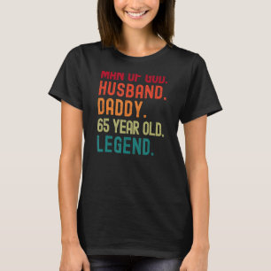 Man of God Husband Dad Funny 65th Birthday Vintage T-Shirt