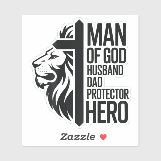 Man Of God Husband Dad Protector Hero Christian (Sheet)