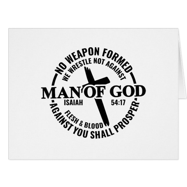 Man of God, No Weapon Formed Against Me Shall Pros (Front Horizontal)