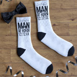 Man of Honor White Wedding Socks<br><div class="desc">Which Man of Honor would not love a pair of socks as thank you gift? I don't know anyone that wouldn't. Add his name and your wedding date and maybe change the color to his favorite</div>