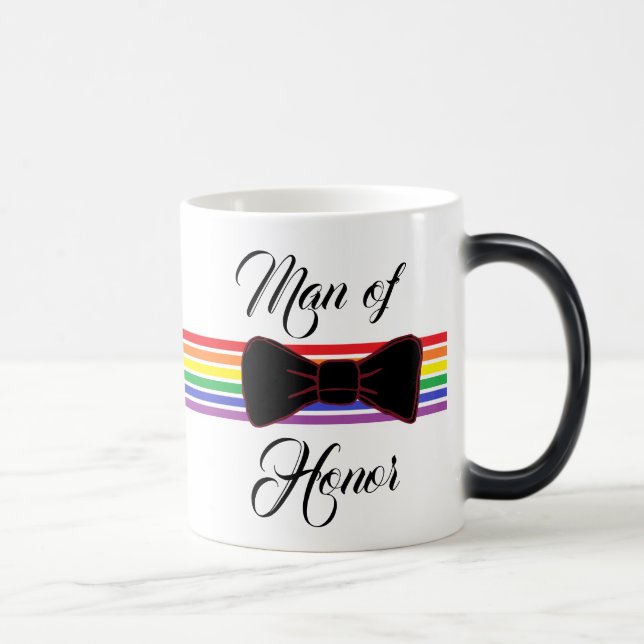 Man of Honour Burgundy  Bow Tie Coffee Mug (Right)