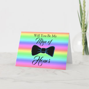 Man of Honour Proposal Wedding Party Card