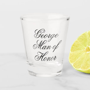 Man of Honour Shot Glass   Wedding Party Shot Glas