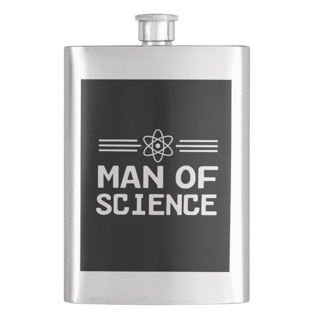 Man of Science Hip Flask (Front)