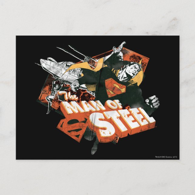 Man of Steel Collage Postcard (Front)