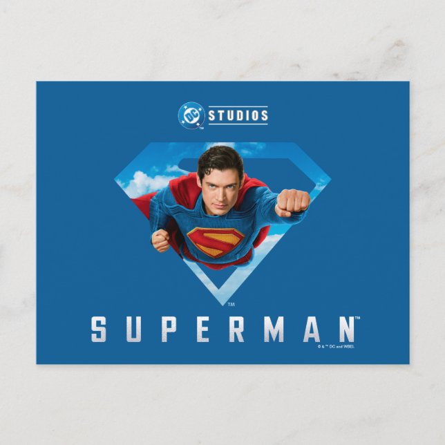 Man of Steel in Flight Postcard (Front)