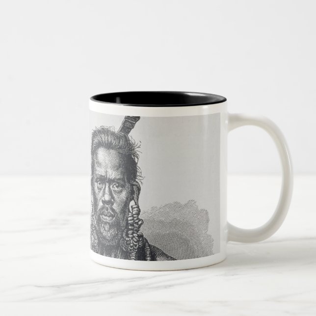 Man of the Ruk Islands Two-Tone Coffee Mug (Right)