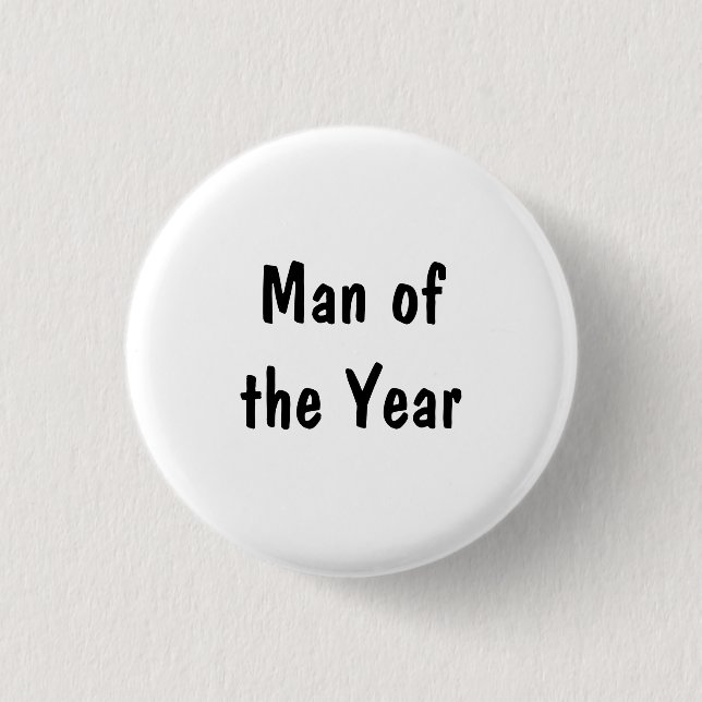 Man of the Year 3 Cm Round Badge (Front)