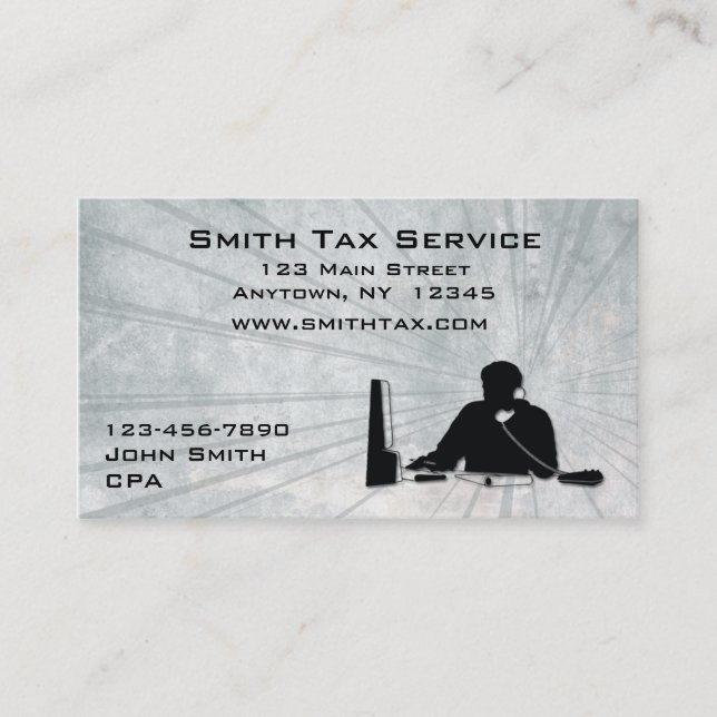 Man Office Business Card (Front)