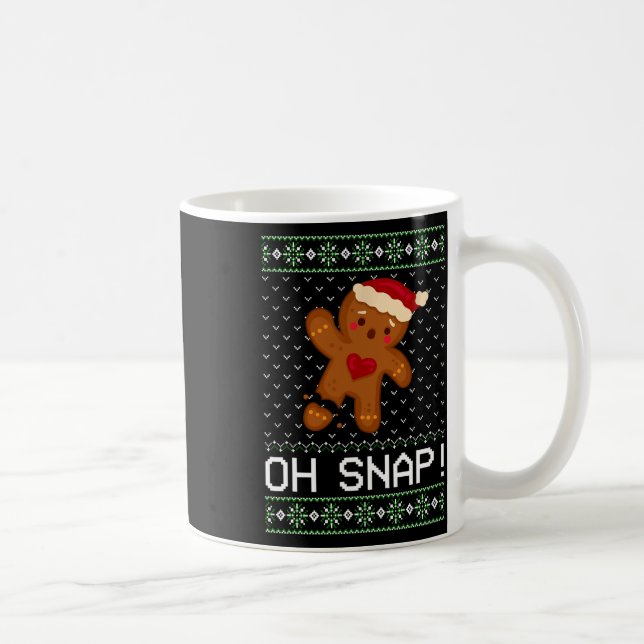 Man Oh Snap Christmas Cookie  Coffee Mug (Right)