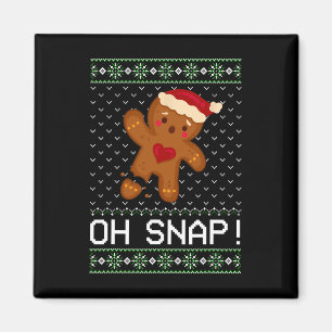 Man Oh Snap Christmas Cookie Magnet