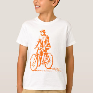Man on a Bike - Orange T-Shirt