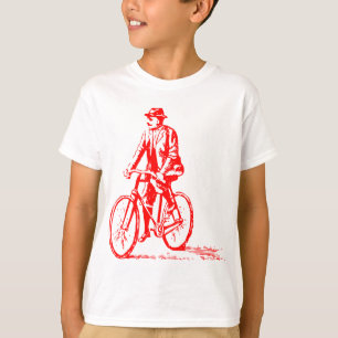 Man on a Bike - Red T-Shirt