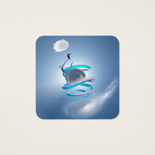 Man on a sandy sphere