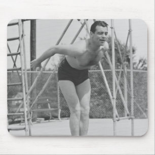 Man on Diving Board Mouse Pad