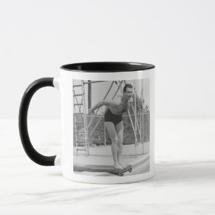 Man on Diving Board Mug